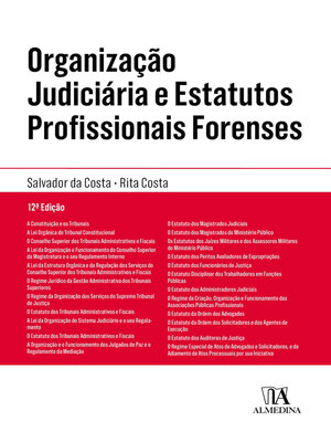 cover image of Organização Judiciária e Estatutos Profissionais Forenses--12ª Edição
